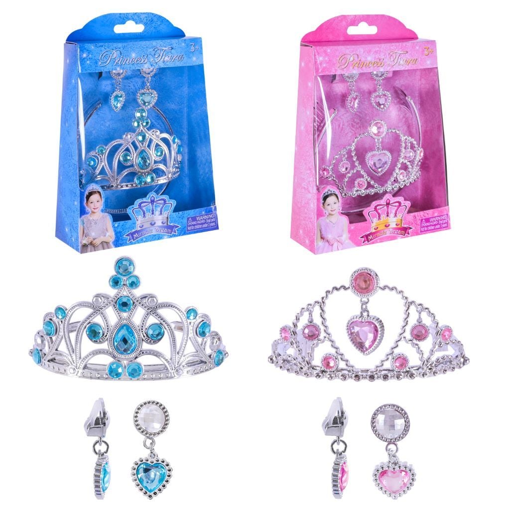 Прикраси набір мікс 2 види, корона, сережки короб. 15*6*21.5 см		 QS00001B/2B Китай