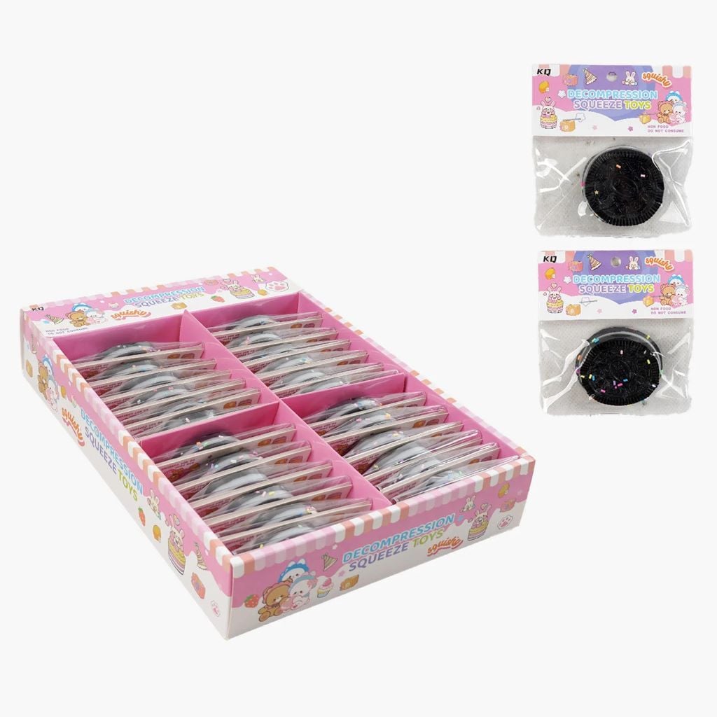 Антистрес таба Сквіш печиво Орео 5*1,5см з присипкою у пакеті 14*13см 70745 Китай