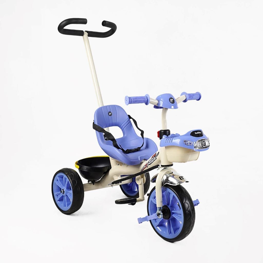 Велосипед 3х колісний сталева рама колеса EVA переднє 10* заднє 8* батьківська ручка Укр озвучка фіолетовий BS-70362 BestTrike