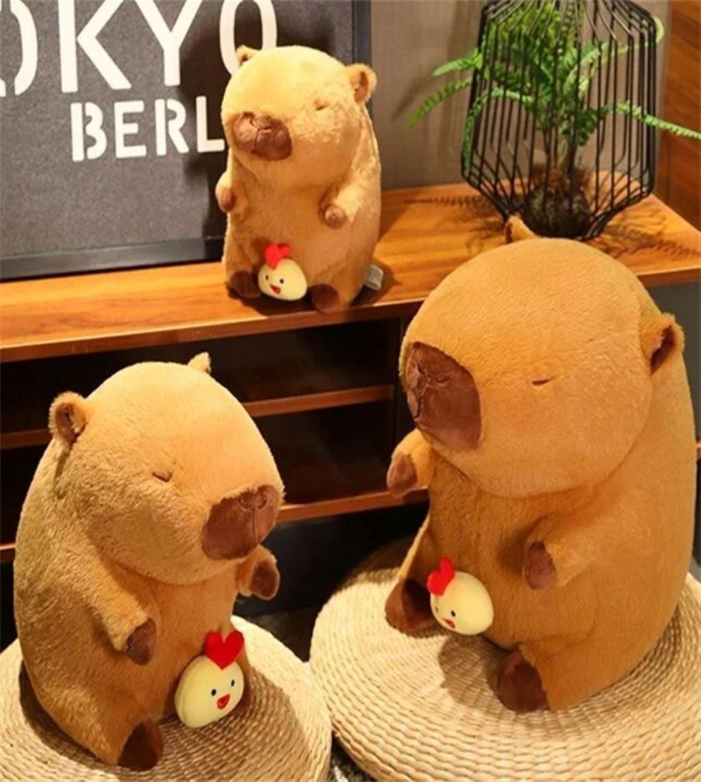 М'яка іграшка Капібара 34см з іграшкою плюш коричнева M18196 Китай