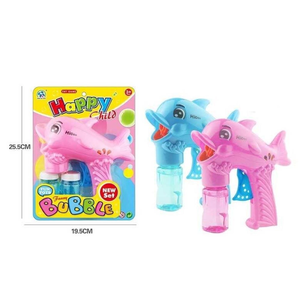 Мильні бульбашки пістолет Дельфін механічні в блістері 26*19*7,5см 3333 Китай
