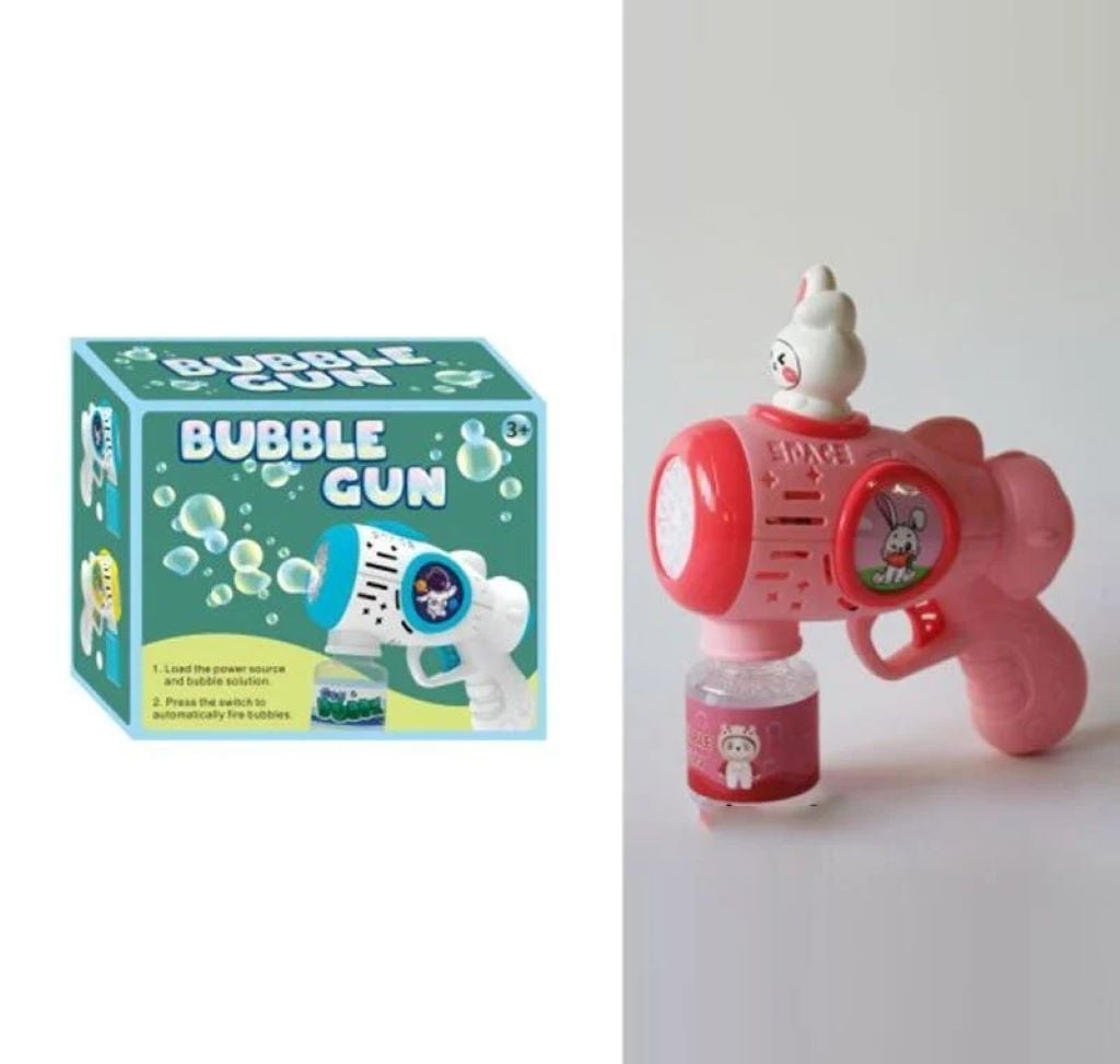 Мильні бульбашки пістолет з тваринкою на бат. в коробці 18*16*7см XD800J Китай