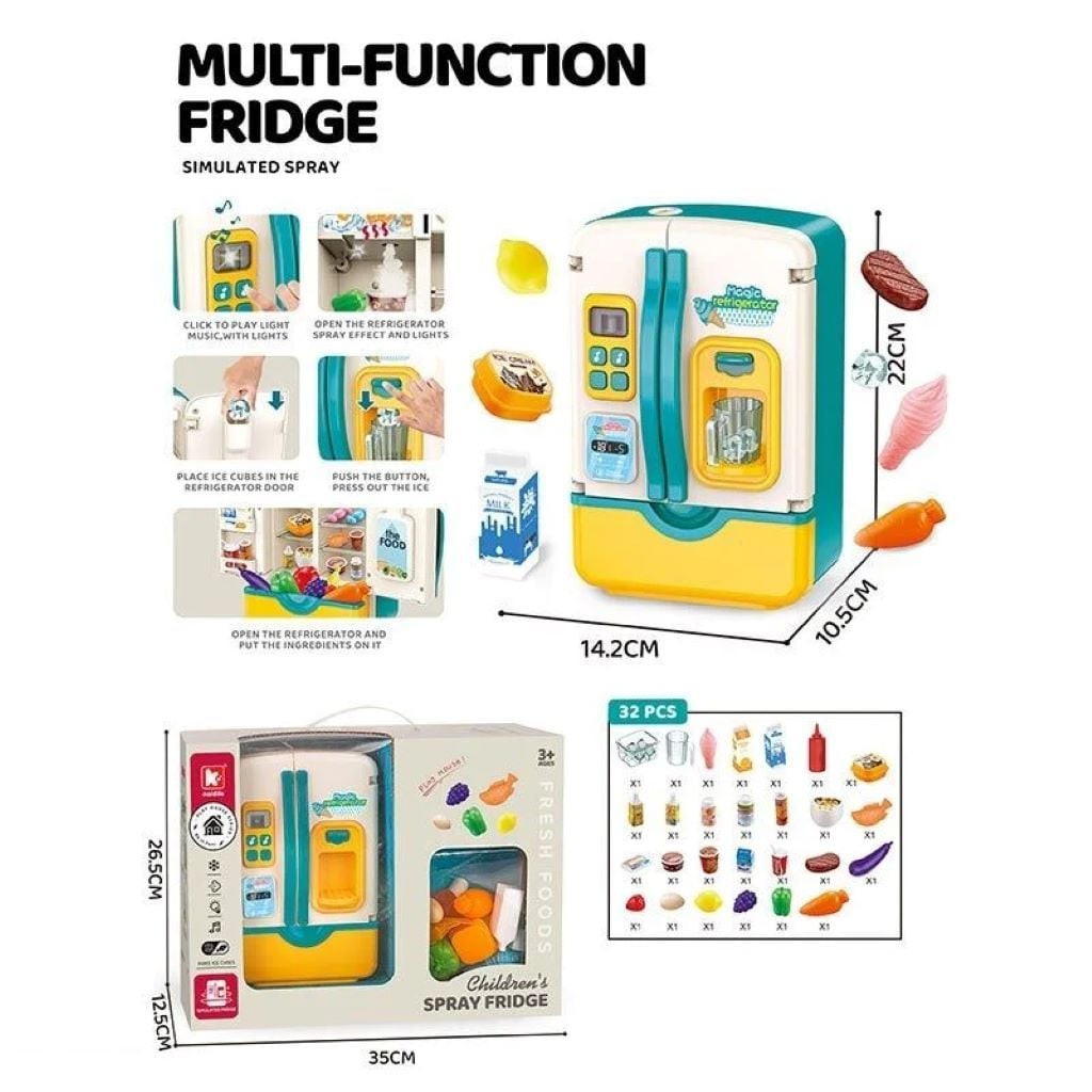 Холодильник на батарейках звук світло парогенератор продукти в коробці 36*26*12,5см G225A Китай