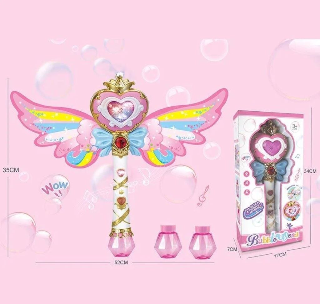 Мильні бульбашки Чарівна паличка світло звук на батарейках в коробці 34*17*7см 9900 Китай