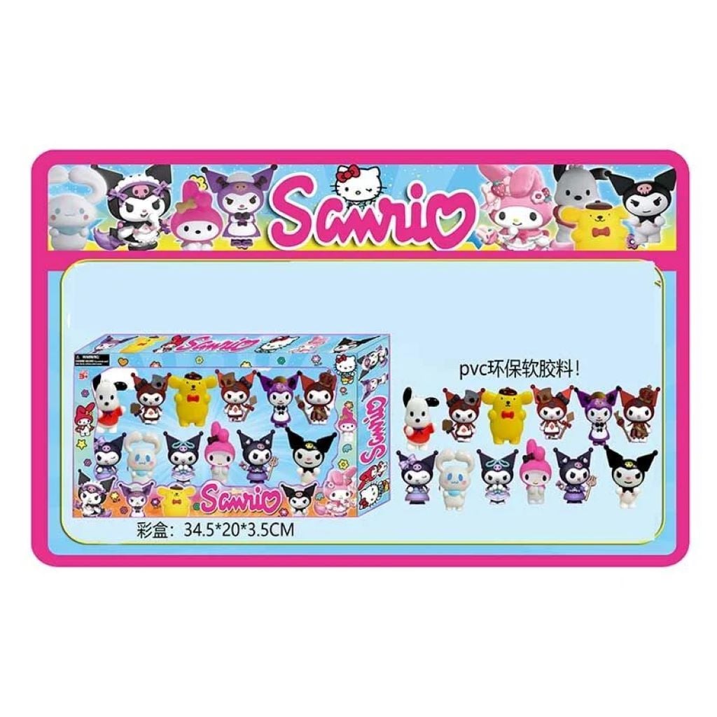 Мультгерої типу Куромі 12 фігурок середня висота 6,5см в коробці 35*20*3см 94127 Китай