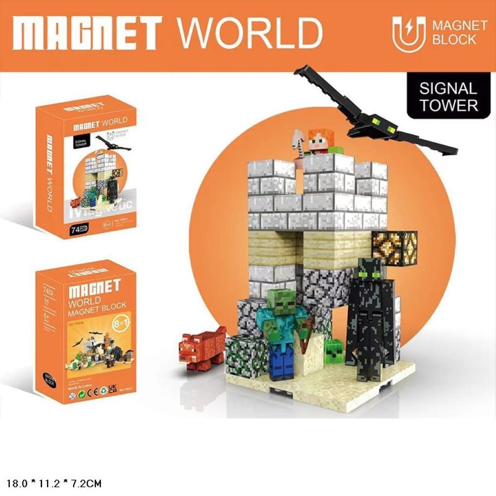 Конструктор магнітний Magnet World 74дет у коробці T9933 Китай