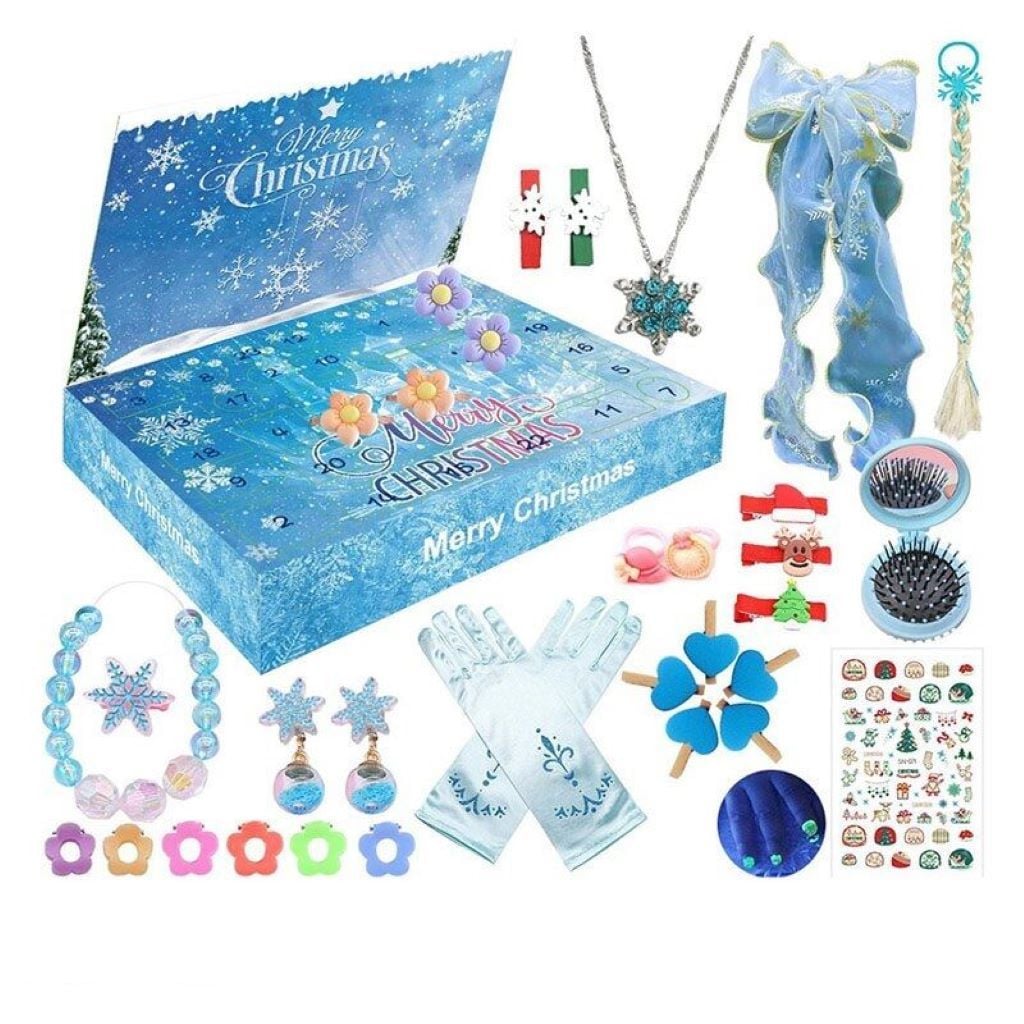 Адвент календар Біжутерія для дівчинки у коробці 31*23*5,5см XT-97 Китай