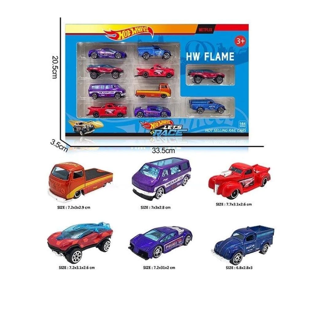 Машина типу Hotwheel 1:64 металеві набір 10шт в коробці 24*11*4см HC8802-5 Китай