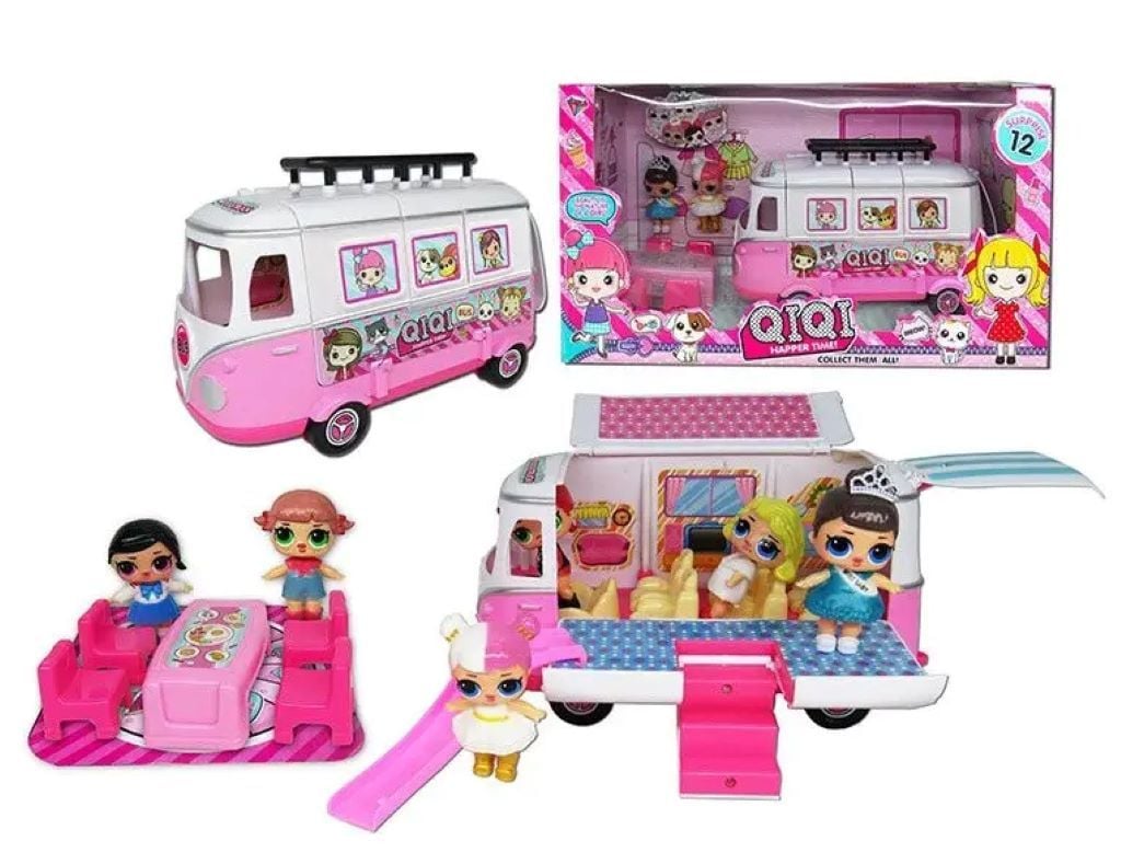 Автобус для ляльки 20см аксесуари 2 ляльки у коробці 39*22*16см TM855BQ Китай