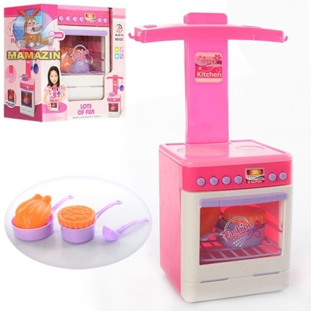 Плита для ляльки з посудом продукти на батарейках в коробці 19*18*12см 633 Китай