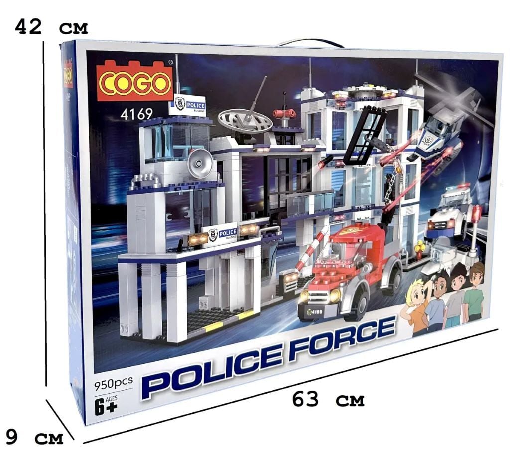 Конструктор типу лего 950 дет POLICE Building фігурки 6шт у коробці 60*42*9см 4169 COGO