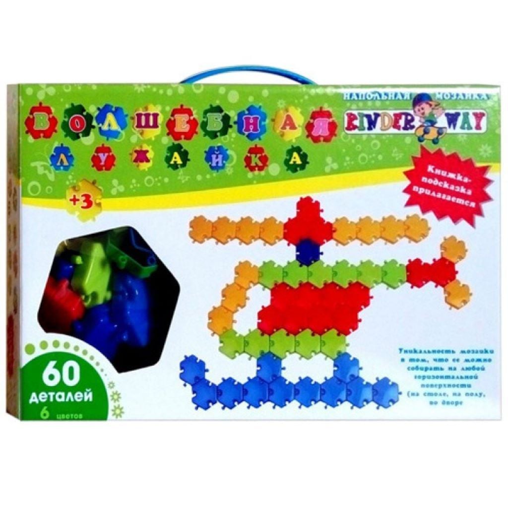 Мозаїка напольна пазл 60дет 6 кольорів у коробці 30-052 Kinder way
