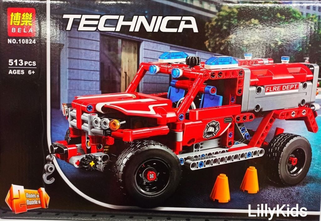 Конструктор типу лего 513дет Technica Пожежна машина в коробці 41*28*7см 10824 Китай