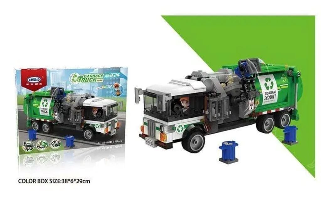 Конструктор типу лего 550д Сміттєвоз коробка 38*29*6см XB-18016 XINGBAO