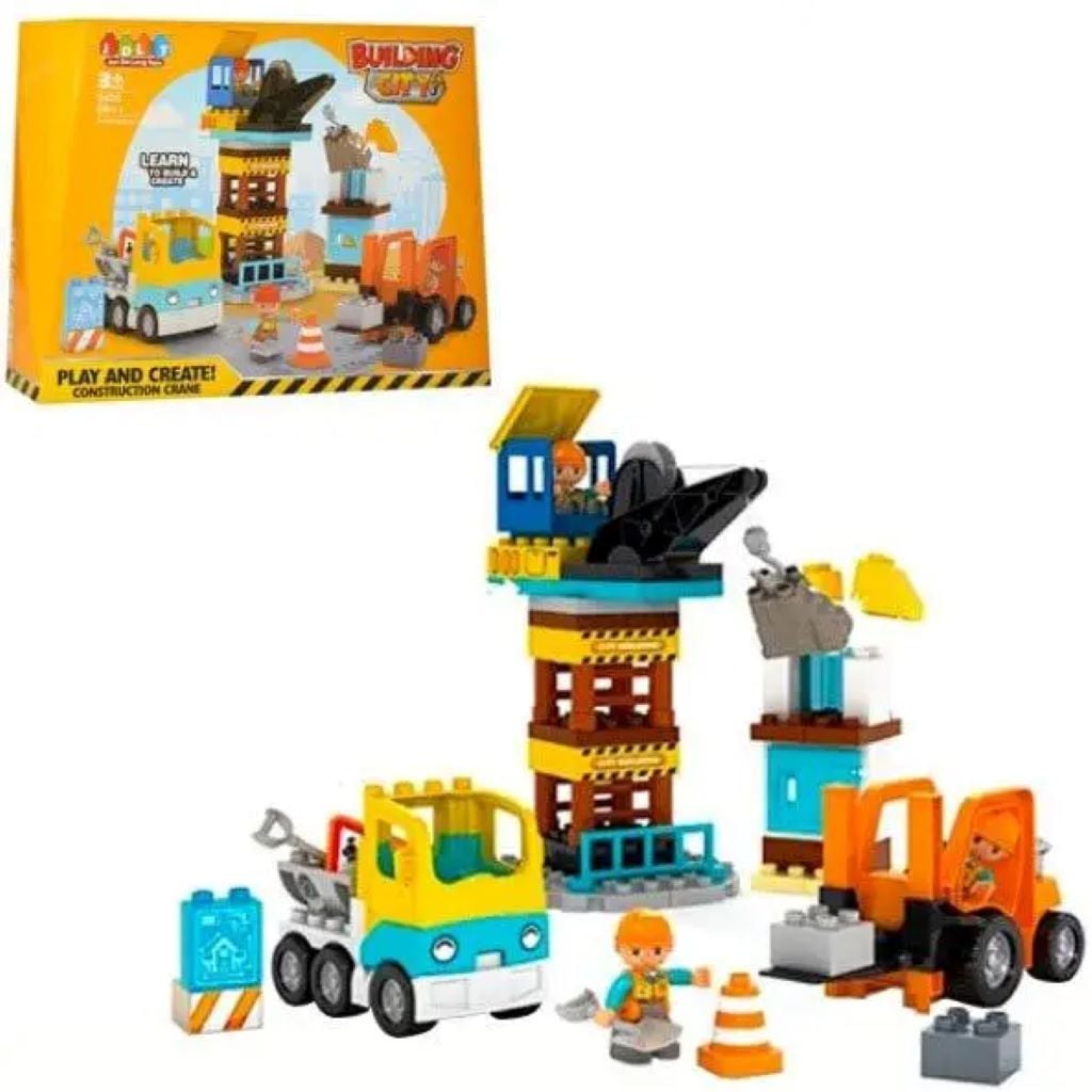 Конструктор типу лего 69 крупних деталей Будмайданчик фігурки коробка 48*38*9см 5436 JDLT