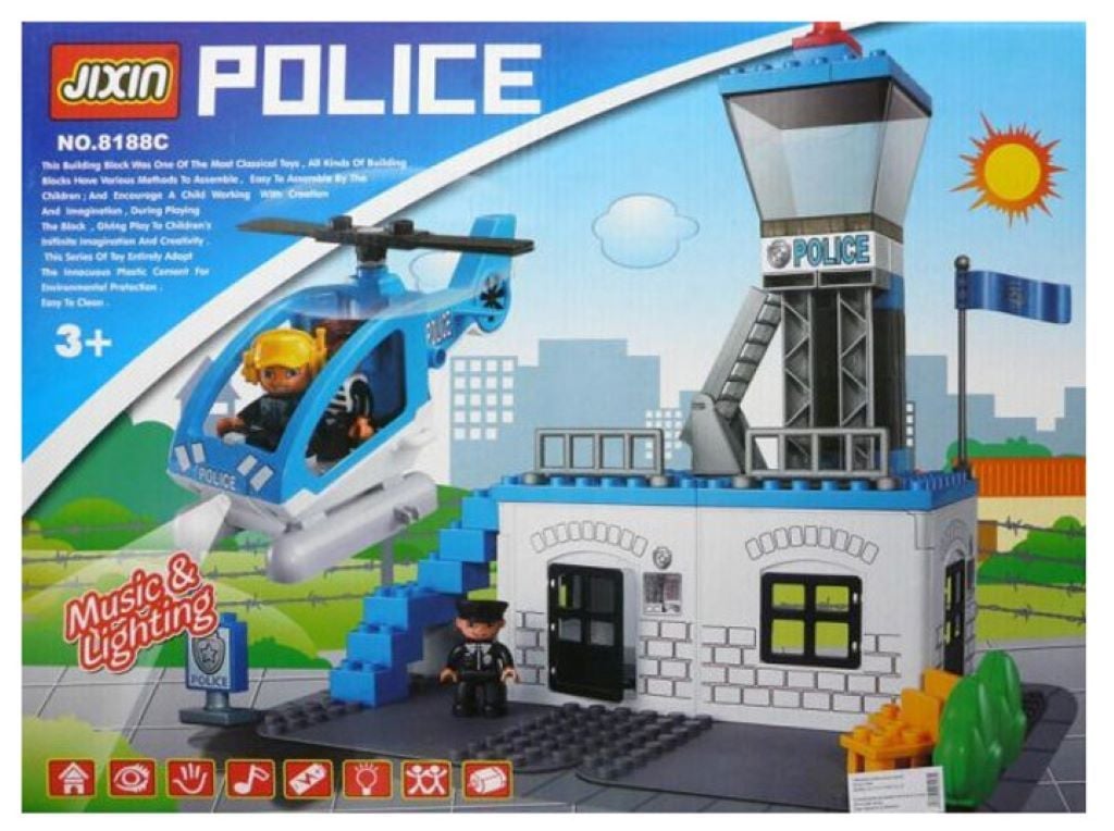Конструктор 53 крупні деталі Поліцейська дільниця у коробці 29*28*6см 8188C Китай