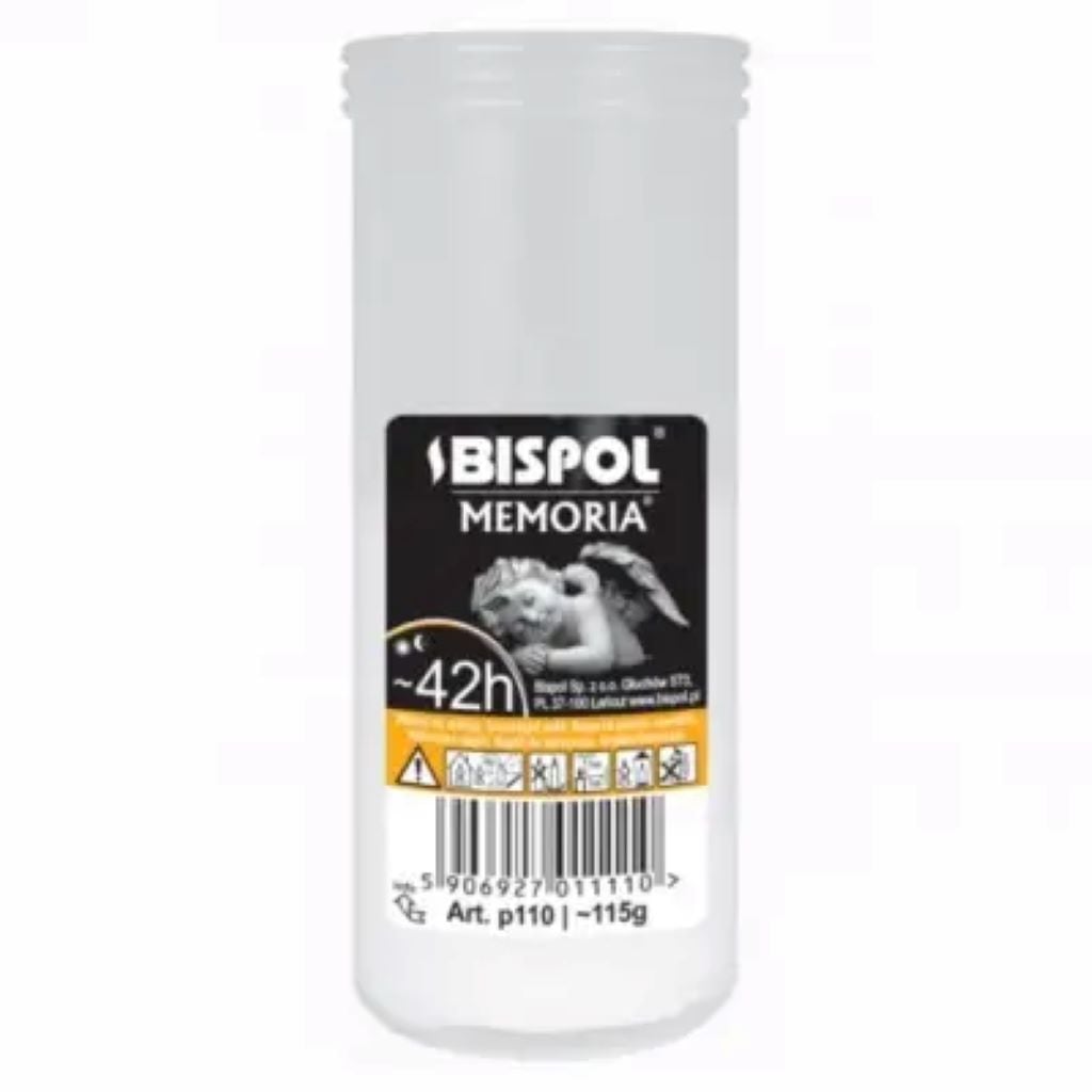 Свічка парафінова запаска для лампадок 42год 115гр p115 Bispol