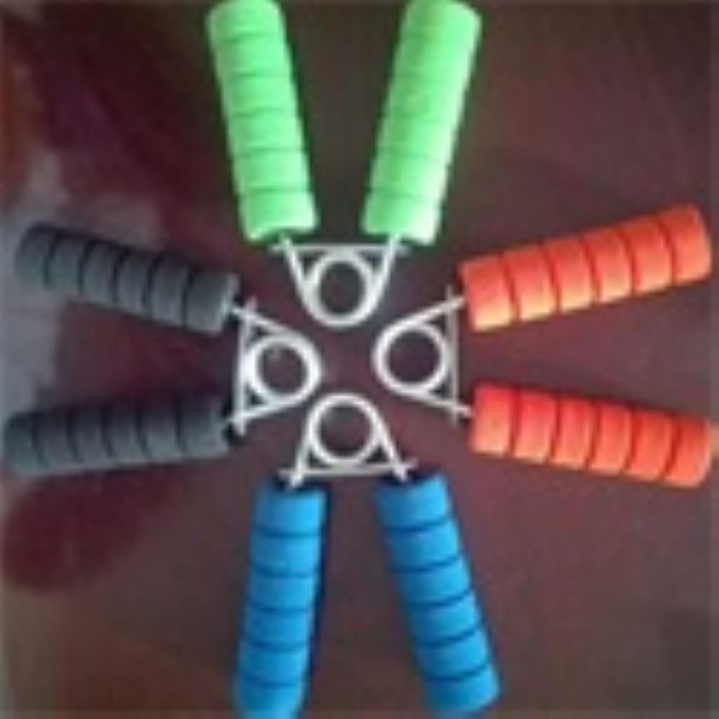 Еспандер металевий пружинний 11,5см формові ручки мікс кольорів у пакеті PB25112 Китай