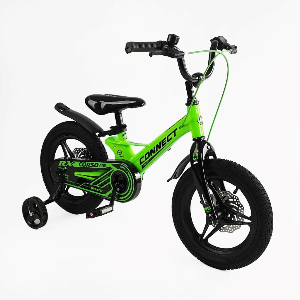Велосипед 14" 2-х колісний Corso Connect Магнієва рама литі диски гальма MG-14155 corso