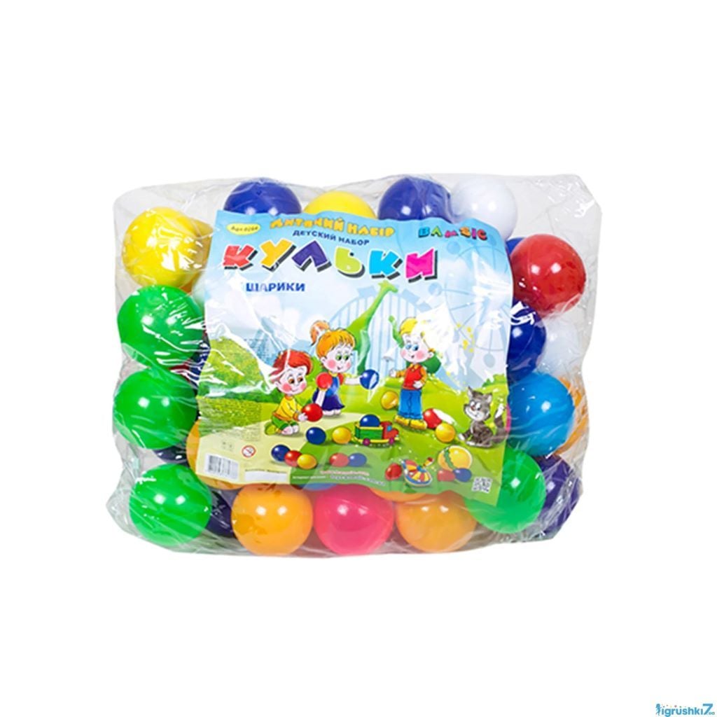 Кульки для сухого бвсейну 60мм 600шт у пакеті 0276 Bamsic