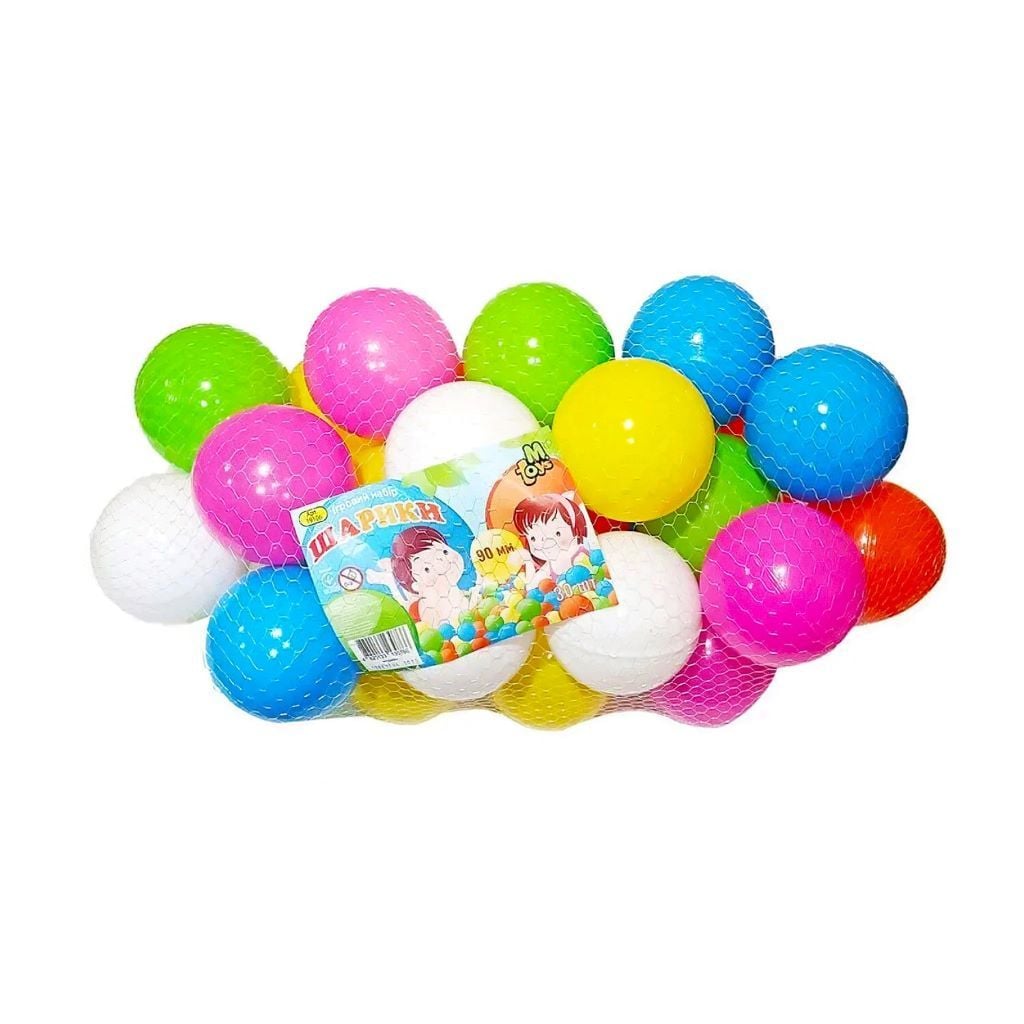 Кульки для сухого басейну 90мм 30шт у сітці 19106 mtoys мирза