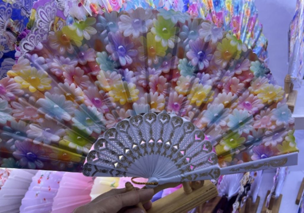 Віяло Квіти дрібні мікс кольорів C2835 Китай