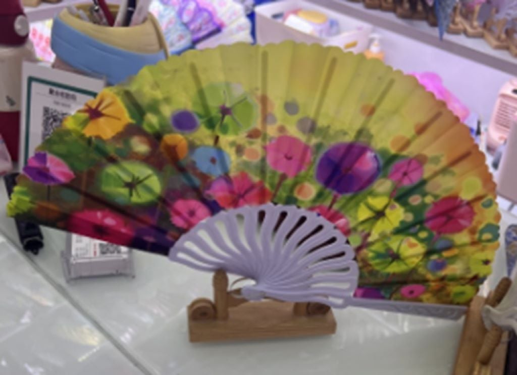 Віяло Квіти мікс кольорів C2834 Китай