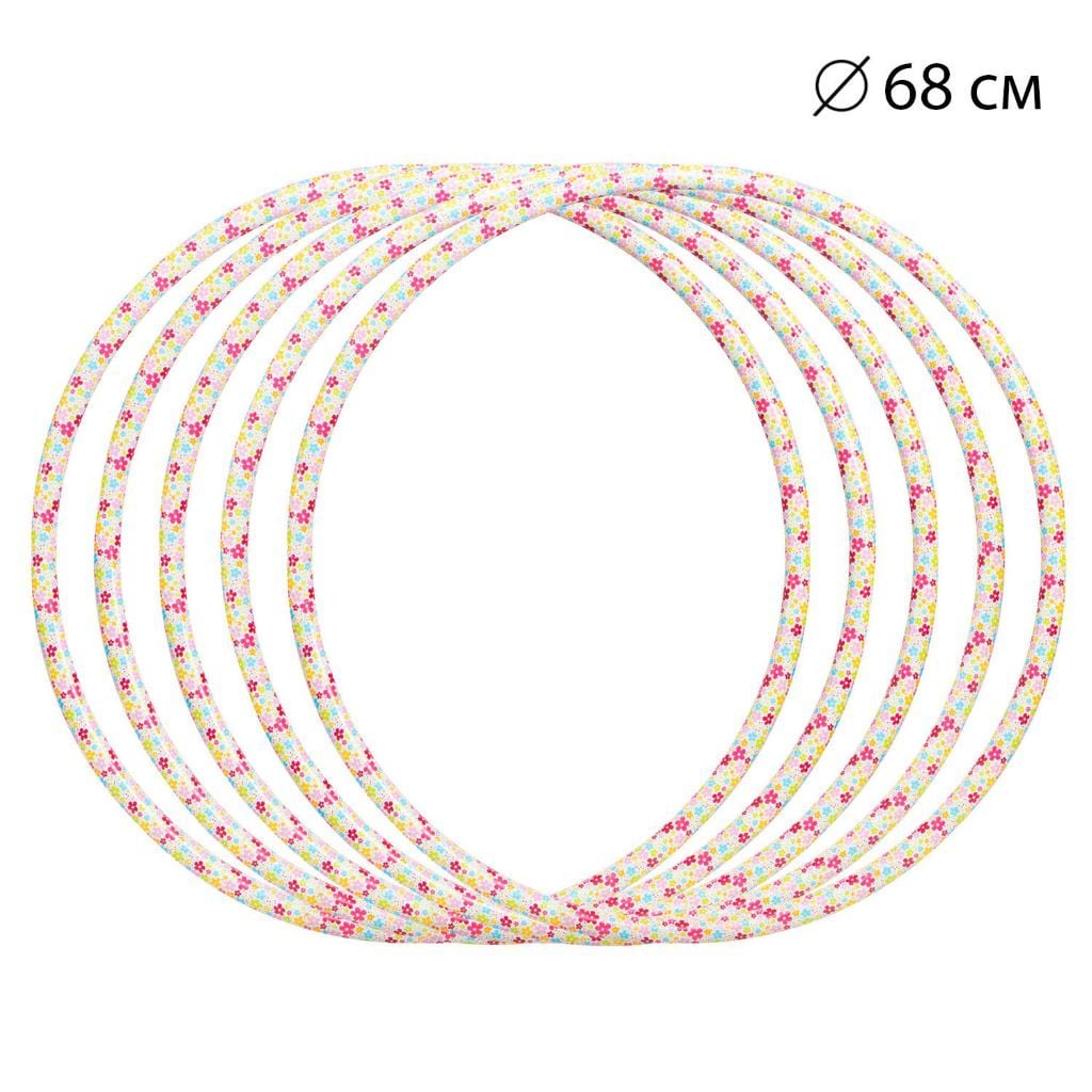 Обруч спортивний Квітонька 68см пластик 0192 Bamsic