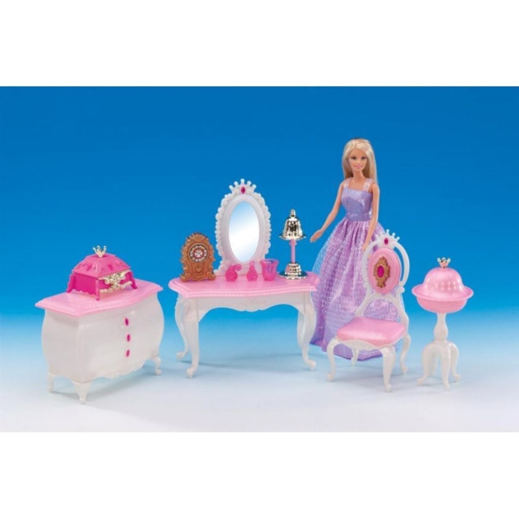 Меблі для ляльок Кімната принцеси косметичний столик в коробці 20*29*6см 1208 Глорія