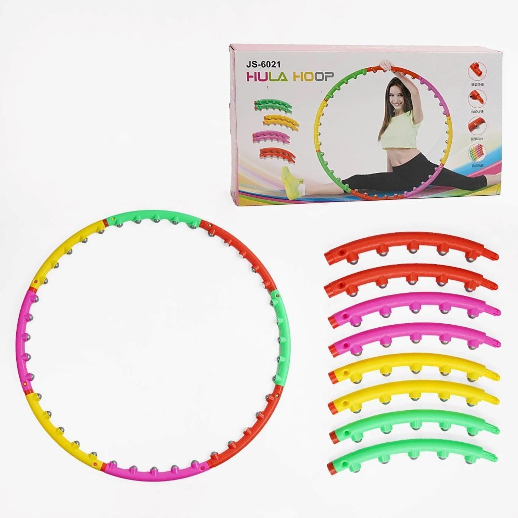 Хулахуп обруч масажний d 100см розбірний 40 магнітних кульок у коробці 47*27*8см C68890 Китай