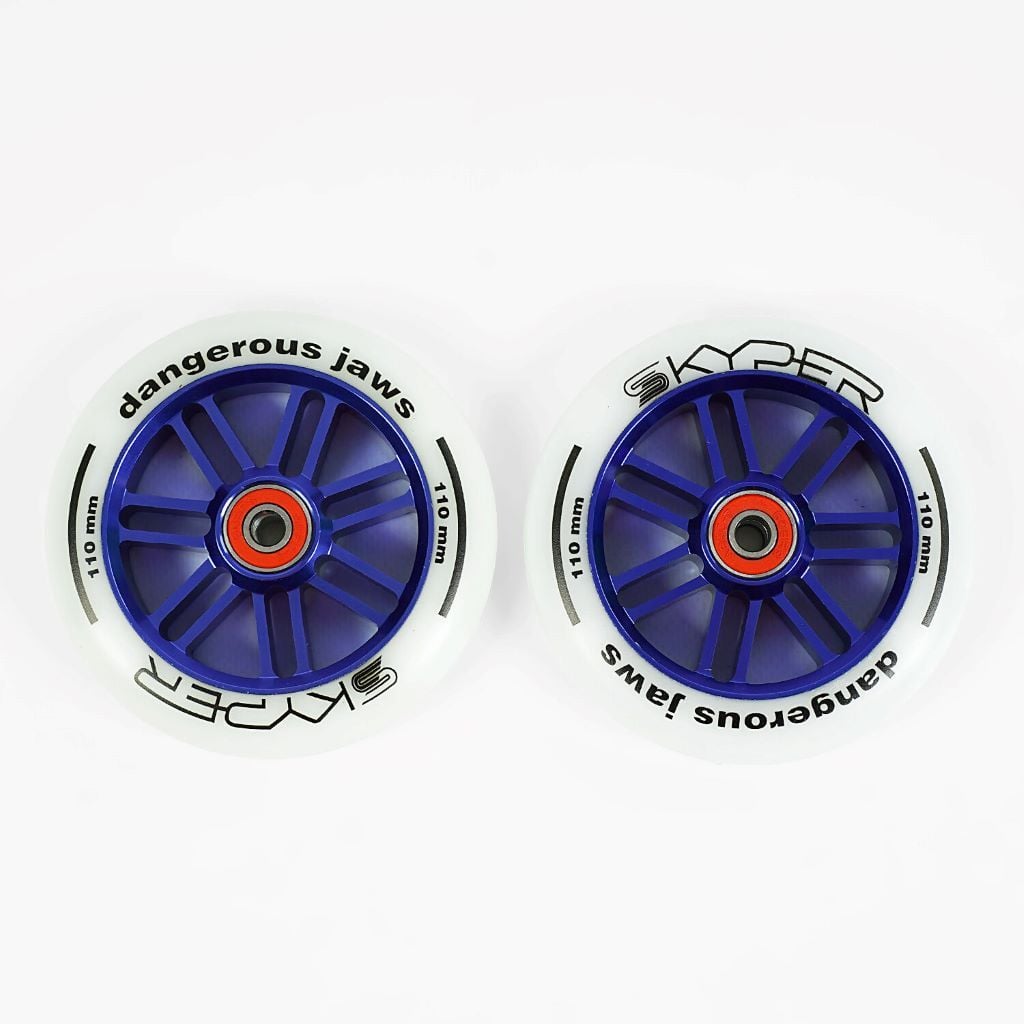 Колесо для трюкового самоката PU 110мм підшипник ABEC-7 біле 2шт в пакеті WL-0093/110 Skyper