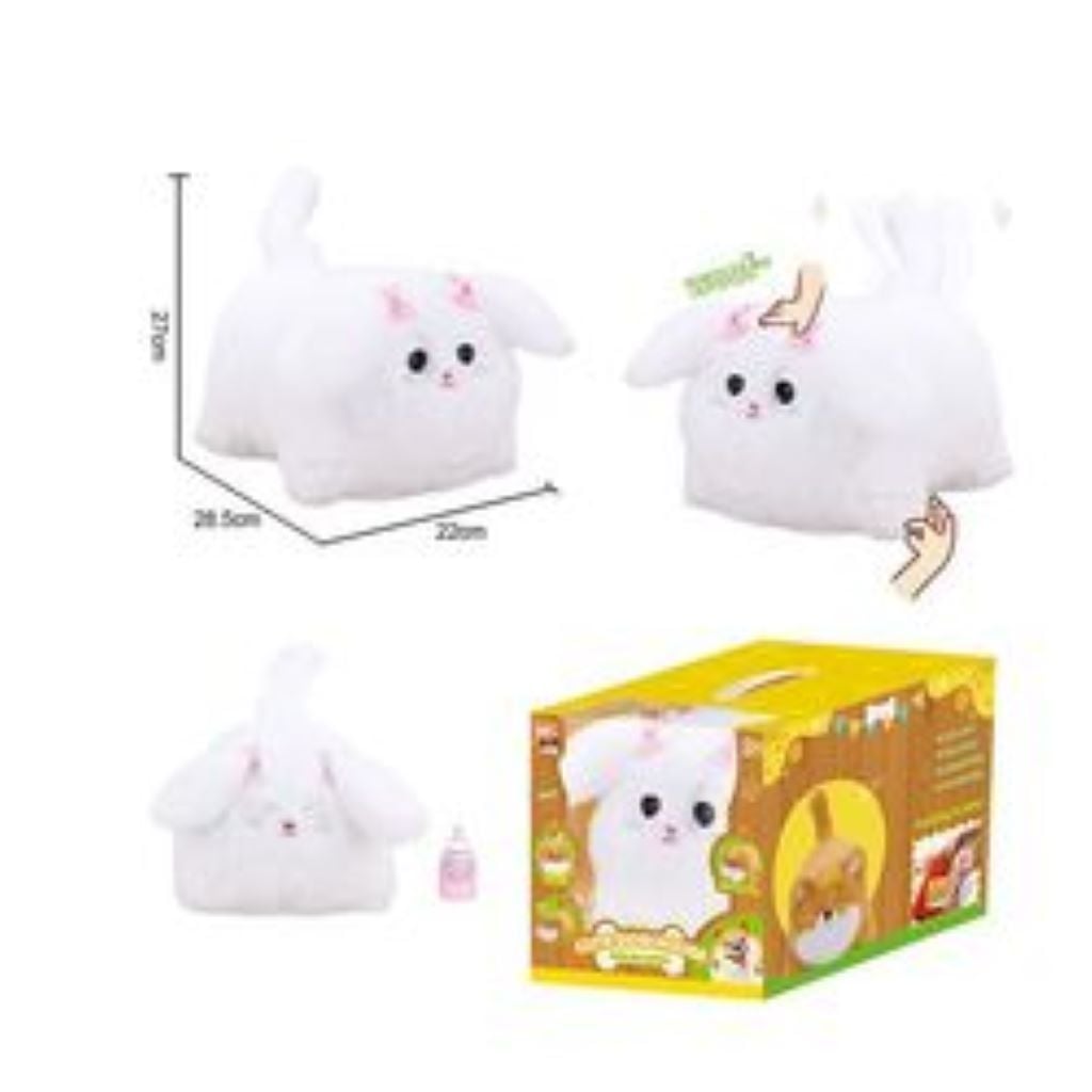 М'яка іграшка інтерактивна Собака на бат. сенсорна реагує на бутилочку заплющює очі виляє хвостом аксесуари в коробці 30*22*22см 933-105E Китай