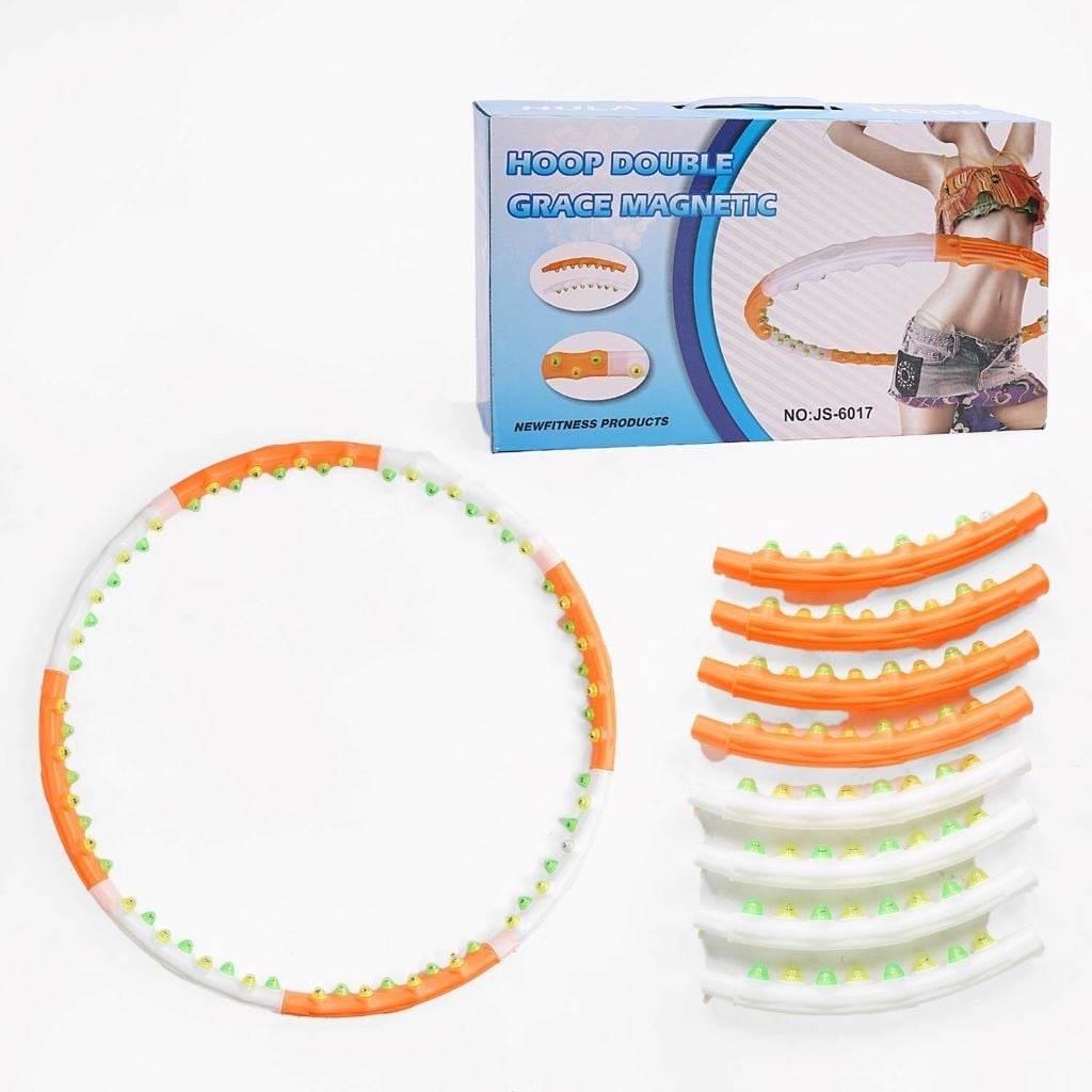 Хулахуп обруч масажний d90см 64 магнітні кульки розбірний в кообці C68888 Китай