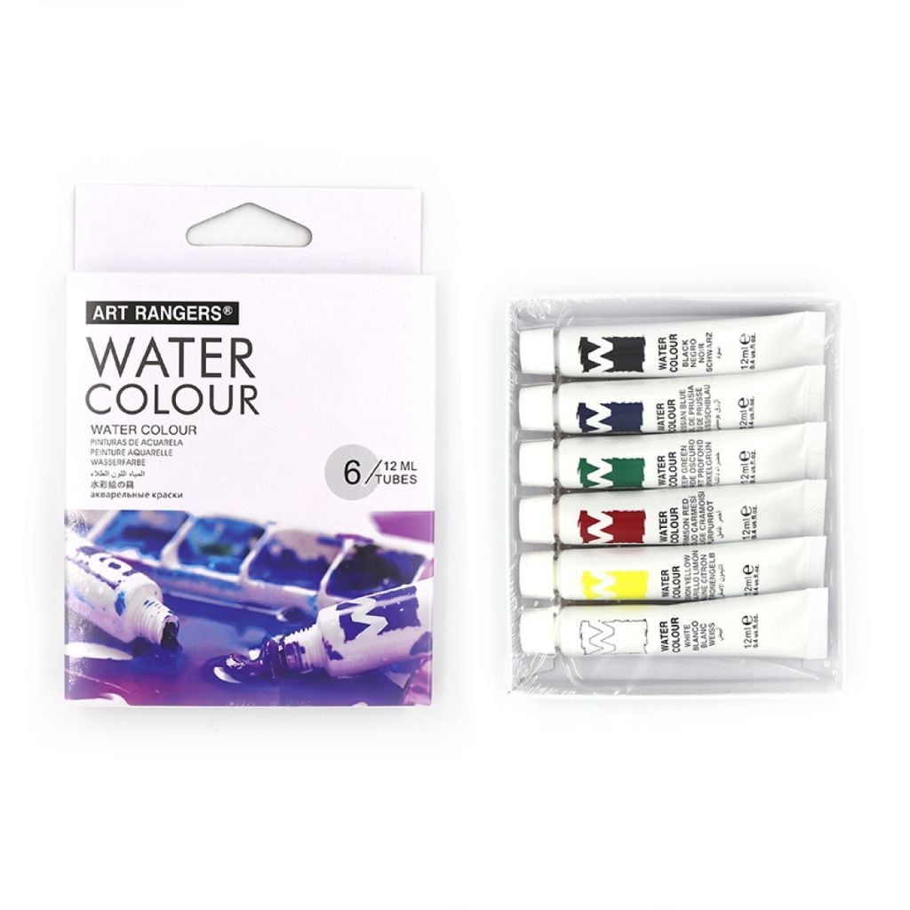 Фарба акварельна набір 6шт по 12мл в тубі коробка EW0612C ART Rangers