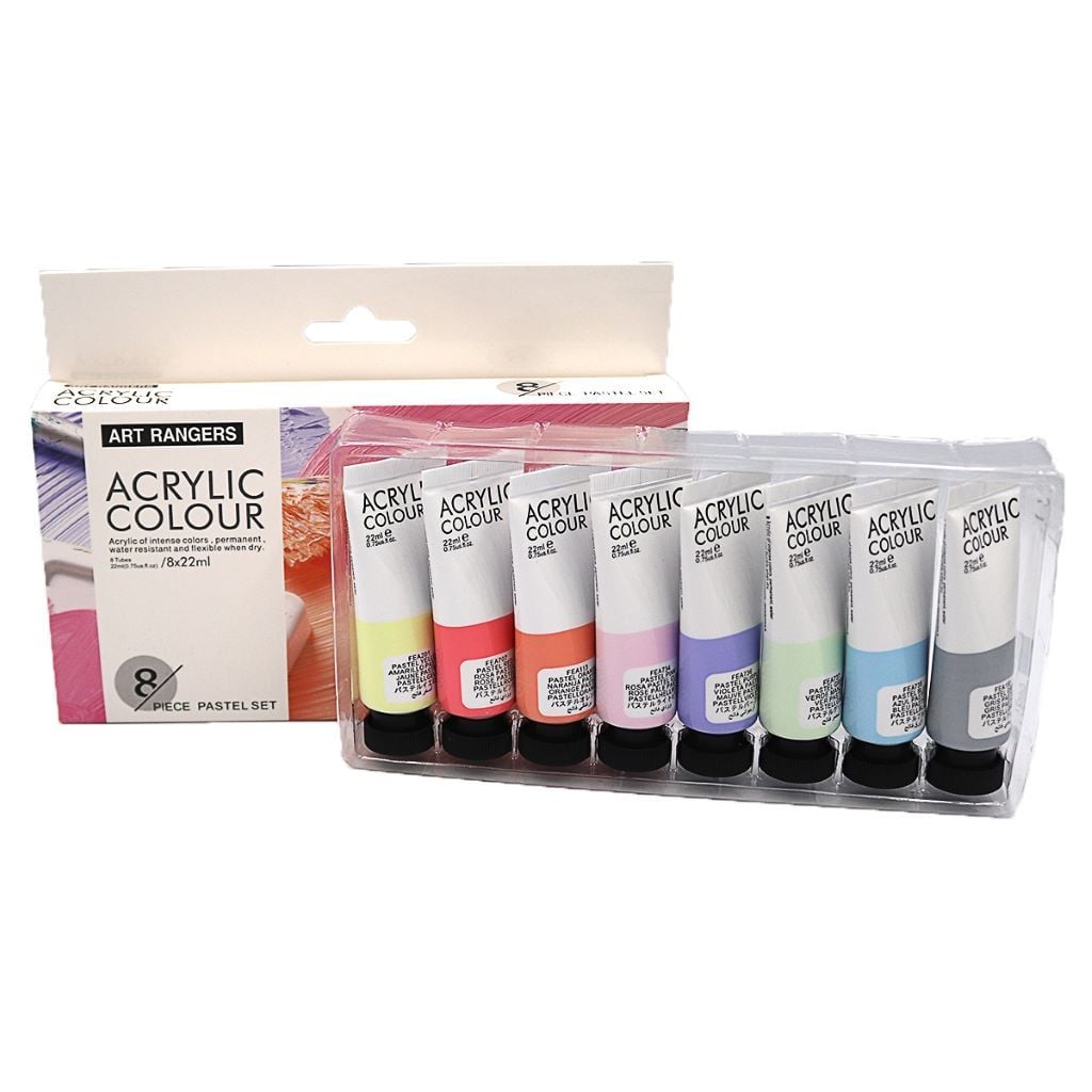 Фарба акрилова пастель набір 8шт по 22мл в тубі коробка 32KRFEA0822-P ART Rangers