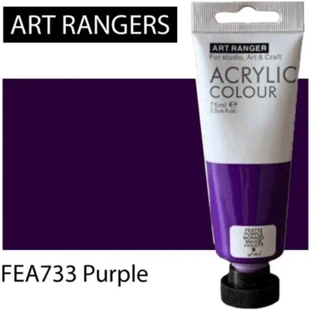 Фарба акрілова 22мл глітер Purple фіолетова в тубі FEA733 ART Rangers