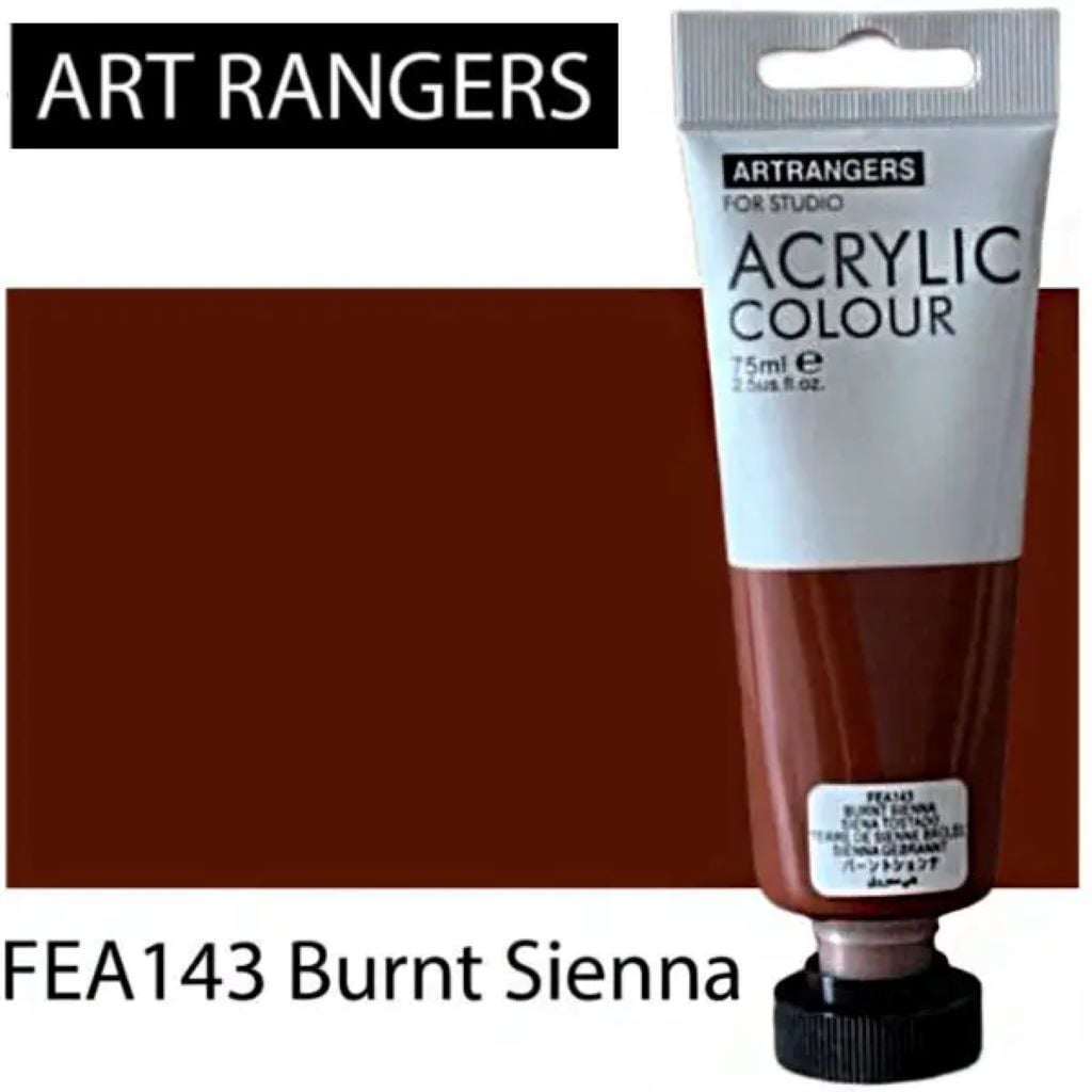 Фарба акрилова 75мл Burnt sienna коричнева в тубі FEA143 ART Rangers