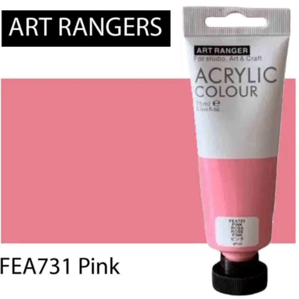 Фарба акрілова 22мл глітер Pinr рожева в тубі FEA731 ART Rangers