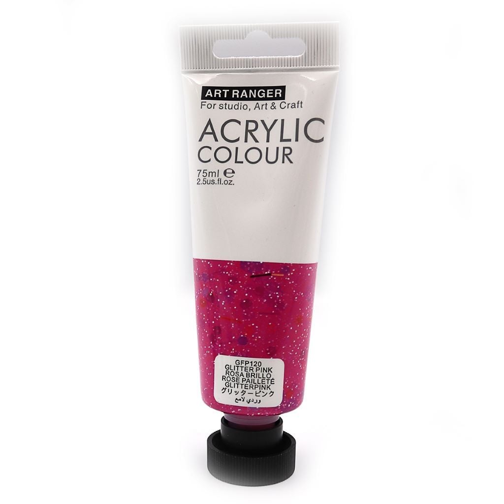 Фарба акрілова 22мл глітер Pink рожева в тубі GFP120 ART Rangers