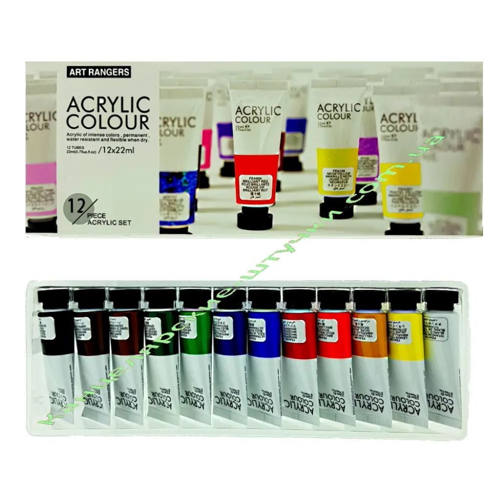Фарба акрилова набір 12шт по 22мл в тубі у коробці 31*11*3см 32KRFEA1222T ART Rangers