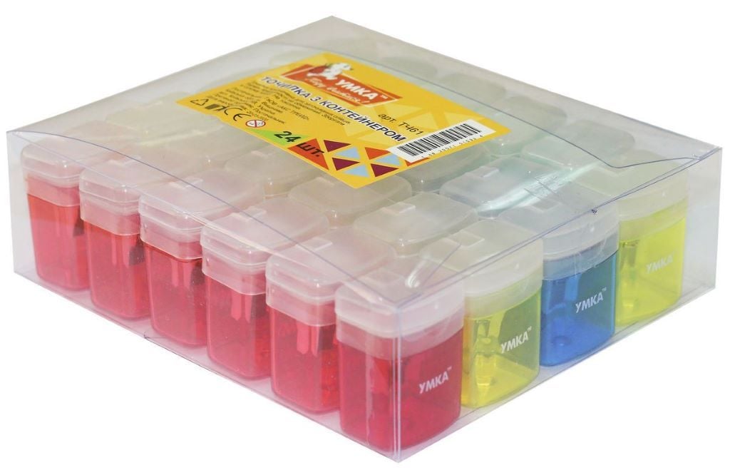 Точилка з контейнером прямокутна пластик ТЧ61 Умка