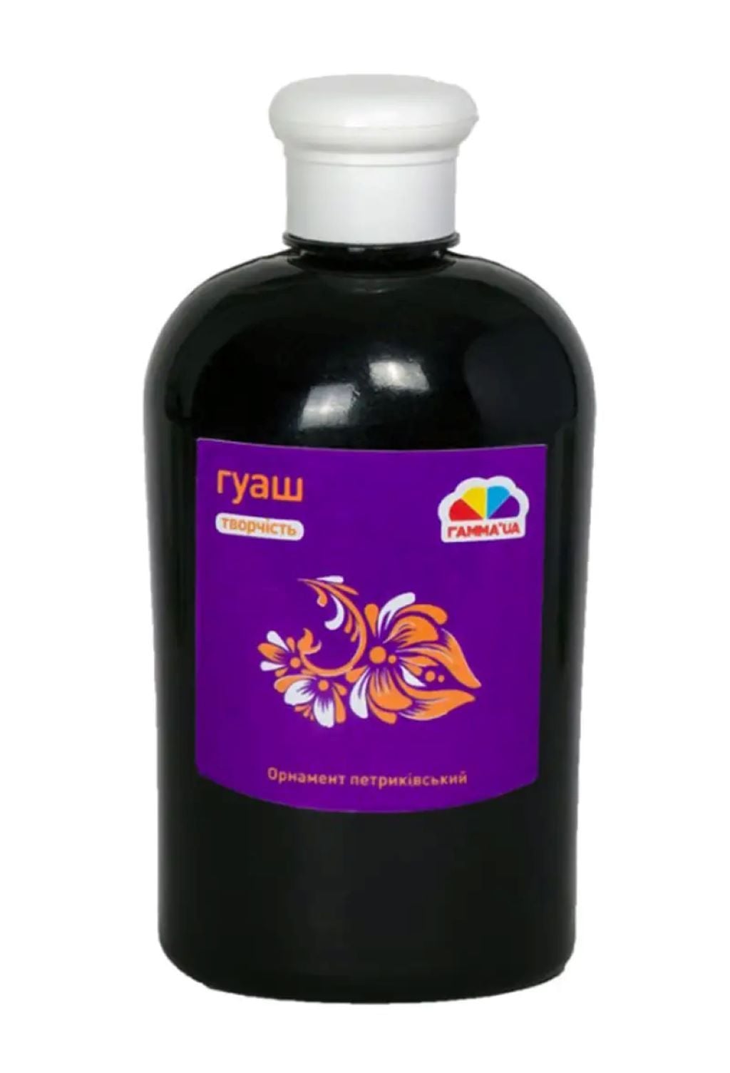 Фарба гуаш 500мл чорна банка 404215 Гамма