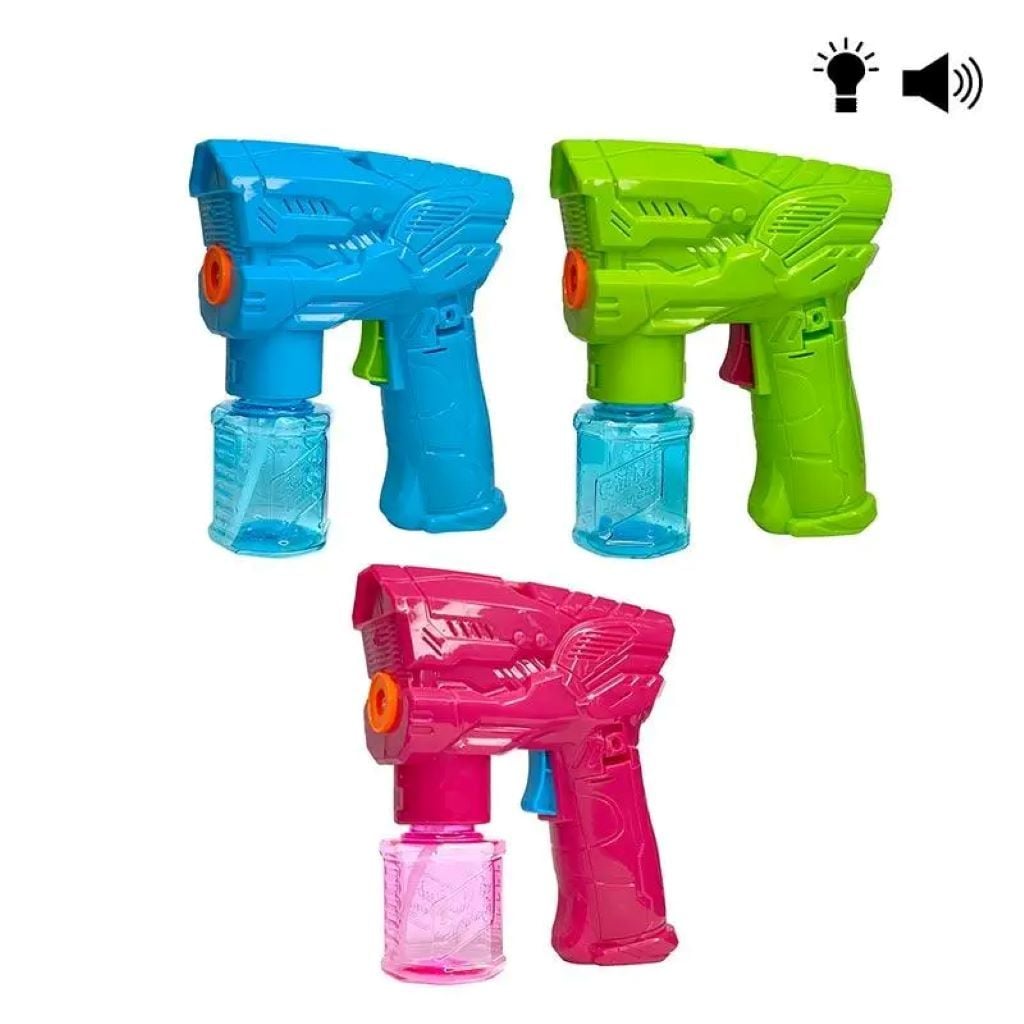 Мильні бульбашки пістолет на батарейках звук пляшечка у пакеті 23*18см JHD2203-1C Китай