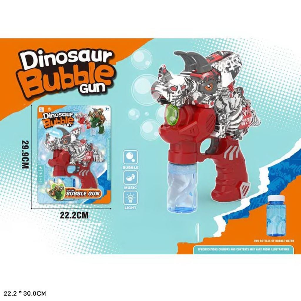 Мильні бульбашки пістолет на батарейках Dinosaur  запаски на планшеті 30*22см 1015 Китай