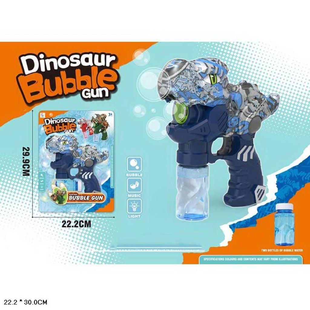 Мильні бульбашки пістолет на батарейках Dinosaur  запаски на планшеті 30*22см 1014 Китай