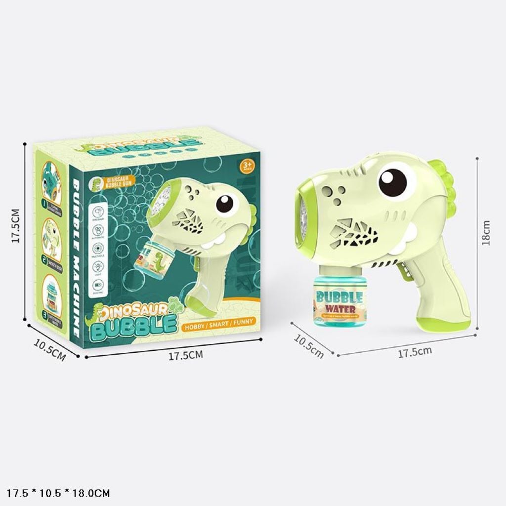 Мильні бульбашки пістолет на батарейках Dinosaur  у коробці 17*17*10см 6621B Китай