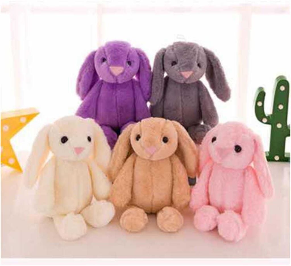 М'яка іграшка Зайченя 43см хутро мікс M14039 Китай