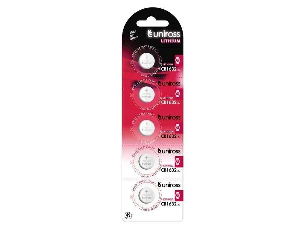 Батарейка таблетка LITHIUM CR1632 Uniross