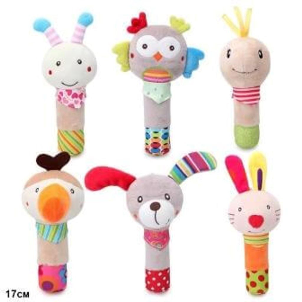 Брязкальце Звірятки 18см м'яка пискавка мікс видів і кольорів WD210228 Китай