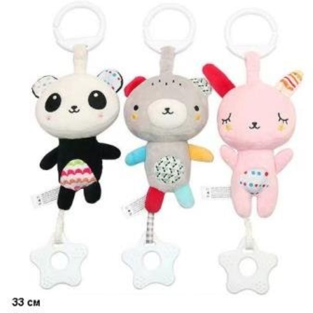 Брязкальце підвіска на візок і ліжечко Тваринка кільце плюш гризунок 30см мікс видів і кольорів WD210230 Китай